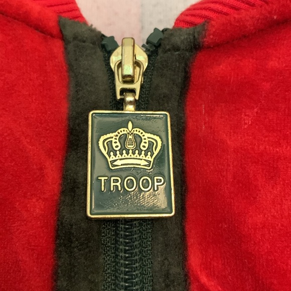 Men's Size S Troop Red | Green Crown Royal Velour Track Jacket.  L1 - Picture 6 of 9
